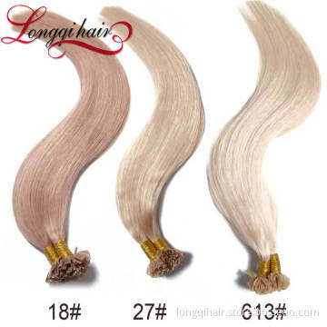 Fashionable Colored Mongolian Nail Or U-Tip Hair Extension